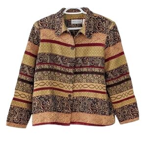 Vintage Alfred Dunner tapestry quilting jacket size 12 p @T1